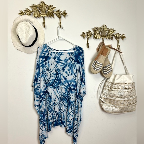 Tops - Bohemian tie dye watercolour tunic M